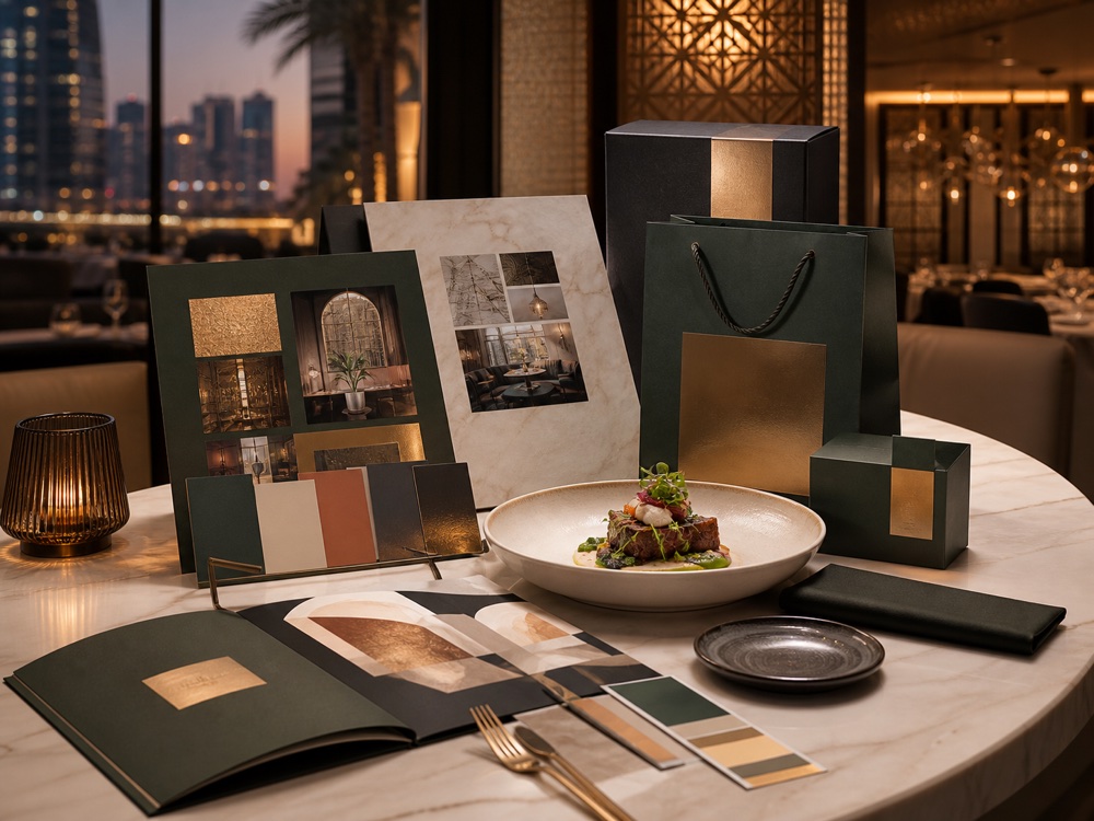 Restaurant marketing Dubai — table setting and brand launch